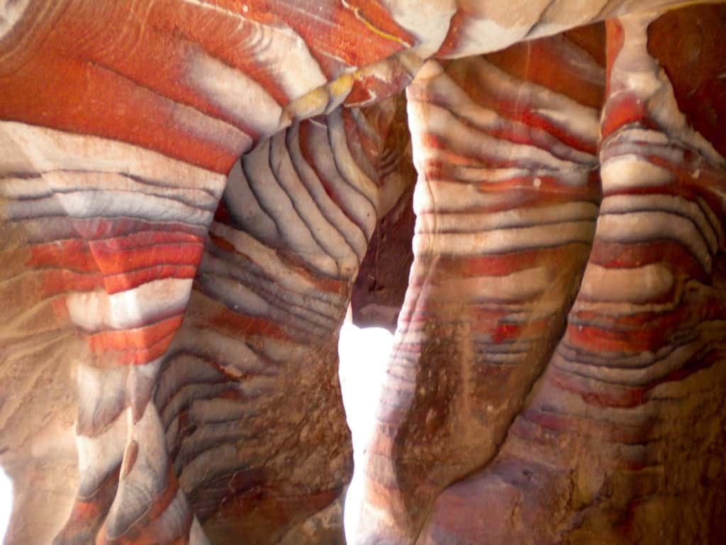 Inside one of the dwellings.