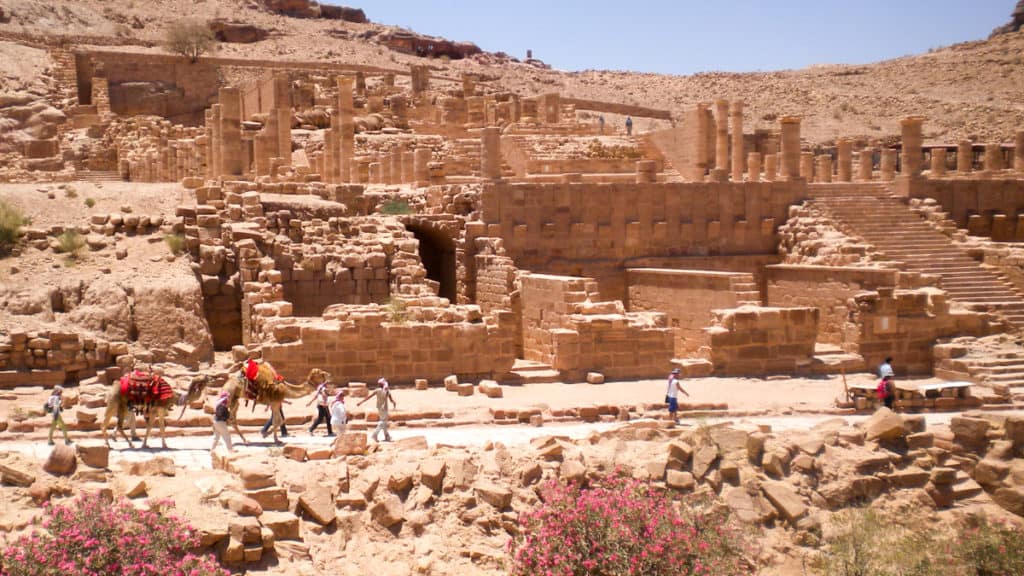 The Colonnaded Street and ruins of the Great Temple.