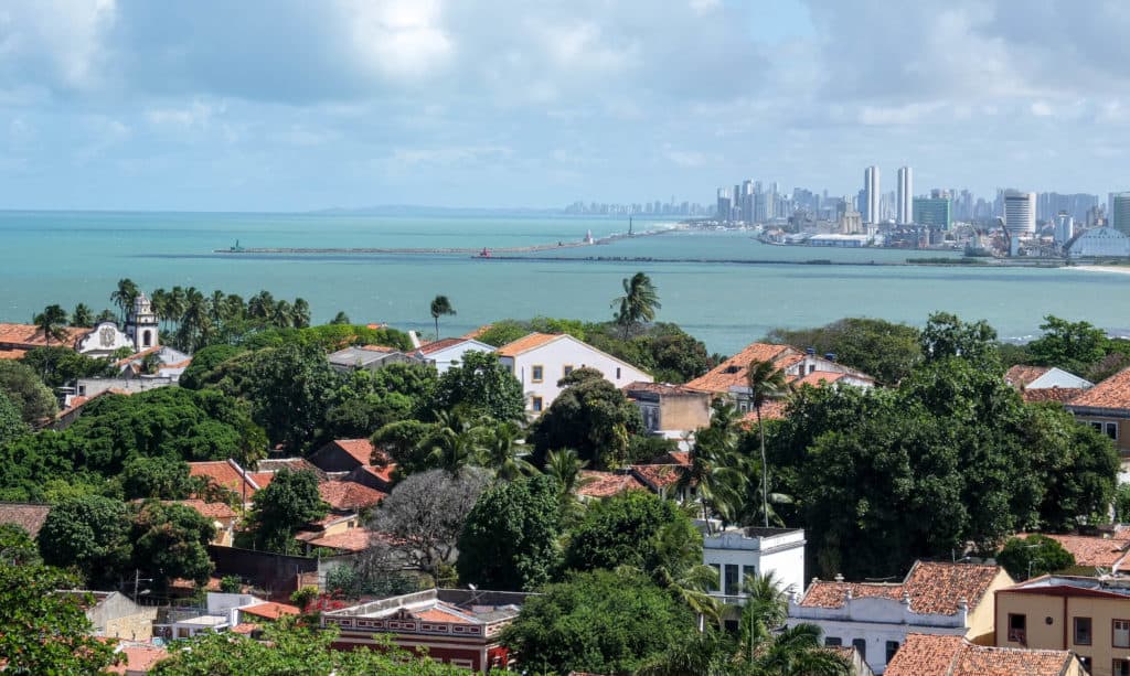 Recife viewed from the historic town of Olinda.