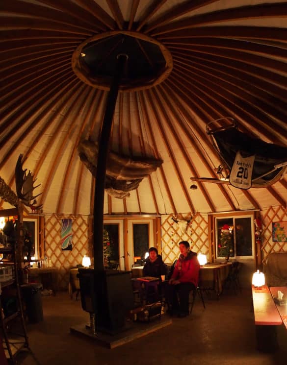 The Aurora viewing site Yurt.