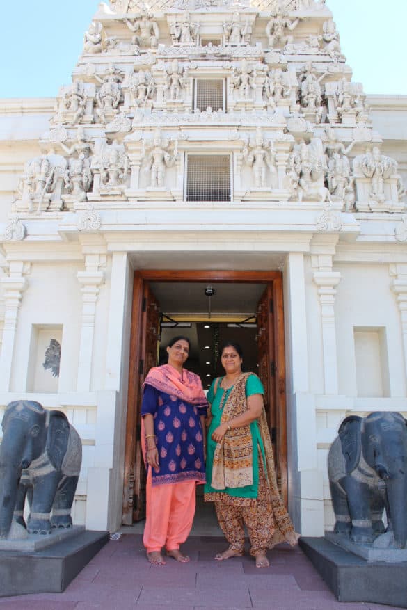 Colourful Devotees at one of the entrances.