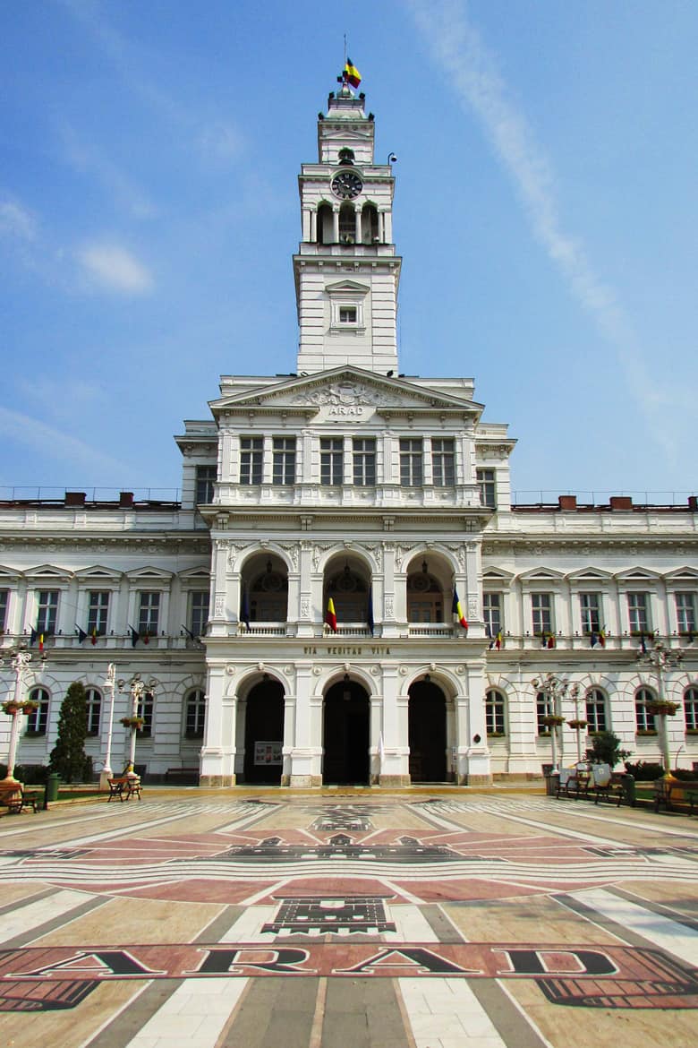 The City Hall in Arad, Romania.