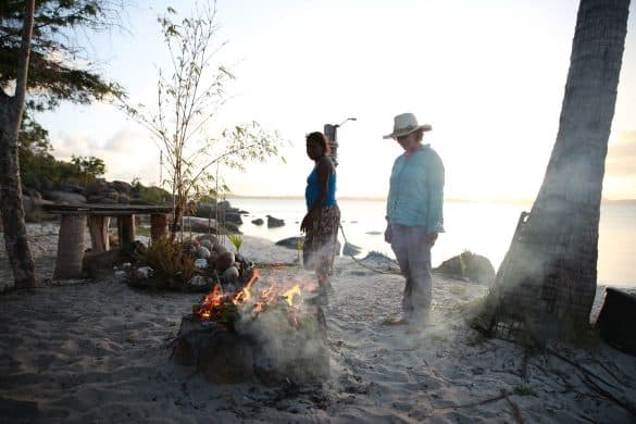 Smoking ceremony with the Yolngu in the Gulf of Carpentaria